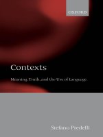 contexts meaning truth and the use of language aug 2005