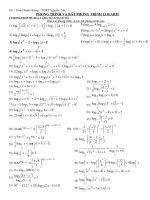 Tuyển tập Phương trrình và bất phương trình logarit