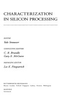 characterization in silicon processing strausser usa 1993 ebook