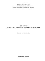 bài giảng quản lý môi trường đô thị và khu công nghiệp