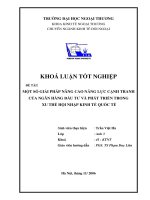 Một số giải pháp nâng cao năng lực cạnh tranh của ngân hàng đầu tư và phát triển trong xu thế hội nhập kinh tế quốc tế