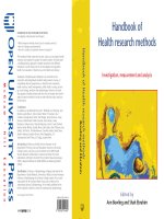 open university press handbook of research methods in health jun 2005