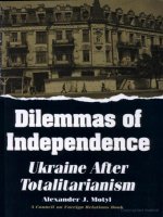 motyl a. j. dilemmas of independance. ukraine after totalitarianism. new-york, 1993