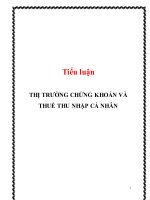 Tiểu luận: Thị trường chứng khoán và thuế thu nhập cá nhân