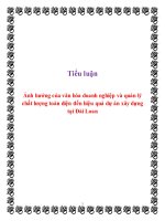 Tiểu luận: Ảnh hưởng của văn hóa doanh nghiệp và quản lý chất lượng toàn diện đến hiệu quả dự án xây dựng tại Đài Loan