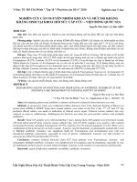 nghiên cứu căn nguyên và mức độ đè kháng kháng snh tại khoa cấp cứu cứu viên bỏng