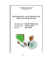 để học tốt môn lịch sử nói chung và tiết ôn tập lịch sử nói riêng