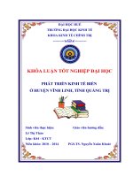 phát triển kinh tế biển ở huyện vĩnh linh, tỉnh quảng trị