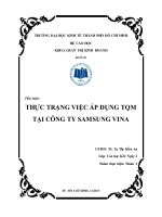 Tiểu luận: Thực trạng việc áp dụng TQM tại công ty SAMSUNG VINA