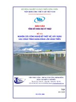 Nghiên cứu công nghệ để thiết kế xây dựng các công trình ngăn sông lớn vùng triều