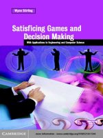 satisficing games and decision making