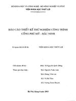 Báo cáo thiết kế thử nghiệm công trình cống Phú Mỹ - Bắc Ninh