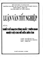 Thiết kế mạch công suất, thời gian, nhiệt độ cho bể rửa siêu âm