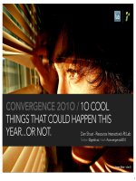 Convergence: 10 cool things that could happen this year