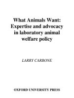 what animals want expertise and advocacy in laboratory animal welfare policy apr 2004