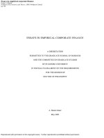 essays in empirical corporate finance