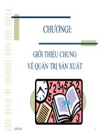 Bài giảng Quản trị sản xuất (8 chương)