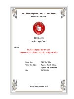 Quản trị rủi ro tỷ giá trong các công ty xuất nhập khẩu