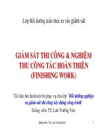 GIÁM SÁT THI CÔNG HOÀN THIỆN - TS LƯU TRƯỜNG VĂN