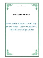 Đồ án tốt nghiệp: Trang thiết bị điện tàu chở nhựa đường 1700m3  đi sâu nghiên cứu thiết kế bảng điện chính