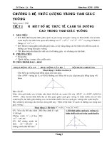 Giáo án hình học môn toán học lớp 9