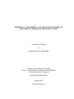 theoretical and empirical analysis of the economics of traceability adoption in food supply chains