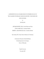 A retrospective data examination of customer loyalty in the e banking technology services industry strategies for new successes