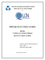 Tiểu luận quản lý chất lượng: 7 công cụ cơ bản trong quản lý chất lượng