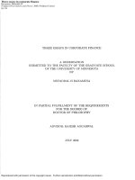three essays in corporate finance