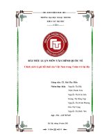 Chính sách tỷ giá hối đoái của việt nam trong 5 năm trở lại đây