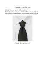 các cách thắt caravat đơn giản