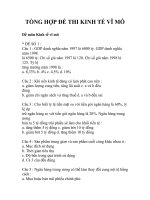 Tổng hợp đề thi môn kinh tế vĩ mô