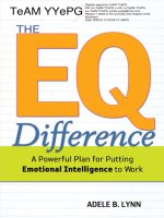 the eq difference a powerful program for putting emotional intelligence to work