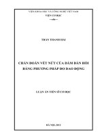 chuẩn đoán vết nứt của dầm đàn hồi bằng phương pháp đo dao động – trần thanh hải