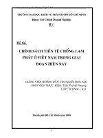 Chính sách tiền tệ chống lạm phát ở Việt Nam trong giai đoạn hiện nay