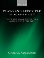 plato and aristotle in agreement platonists on aristotle from antiochus to porphyry jun 2006