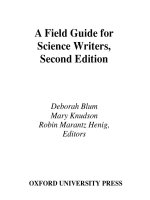 a field guide for science writers the official guide of the national association of science writers sep 2005