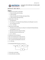 Ngân hàng đề thi môn học cơ sở điều khiển tự động