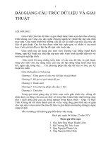 Bài giảng cấu trúc dữ liệu và giải thuật