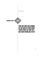 Phối hợp giữa nhà trường với gia đình và cộng đồng trong công tác giáo dục học sinh Trung học cơ sở  Lê Thanh Sử