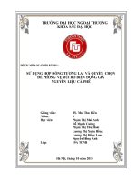 Sử dụng hợp đồng tương lai và quyền chọn để phòng vệ rủi ro biến động giá nguyên liệu cà phê