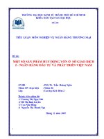 Một số sản phẩm huy động vốn ở sở giao dịch 2   ngân hàng đầu tư và phát triển việt nam