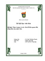 Thực trạng và các vấn đề liên quan đến sống thử của sinh viên