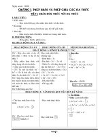 Giáo án đại số lớp 8 học kì I