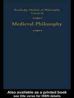 routledge history of philosophy vol iii medieval philosophy - john marenbon