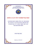 giải pháp hoàn thiện công tác thẩm định dự án đầu tư tại ngân hàng thương mại cổ phần đầu tư và phát triển việt nam chi nhánh phủ diễn