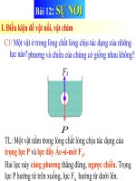 BÀI HỌC :SỰ NỔI MÔN VẬT LÝ 9