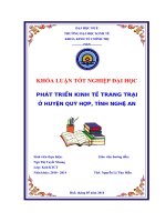 phát triển kinh tế trang trại ở huyện quỳ hợp, tỉnh nghệ an