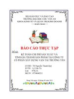KẾ TOÁN CHI PHÍ SẢN XUẤT VÀ  TÍNH GIÁ THÀNH SẢN PHẨM TẠI CÔNG TY  CỔ PHẦN XÂY DỰNG VẬN TẢI TRƯỜNG TÂN