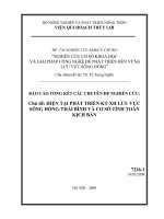 Hiện trạng phát triển kinh tế xã hội lưu vực sông hồng và cơ sở tính toán kịch bản
